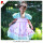 Baby girl pink balloon print easter dresses